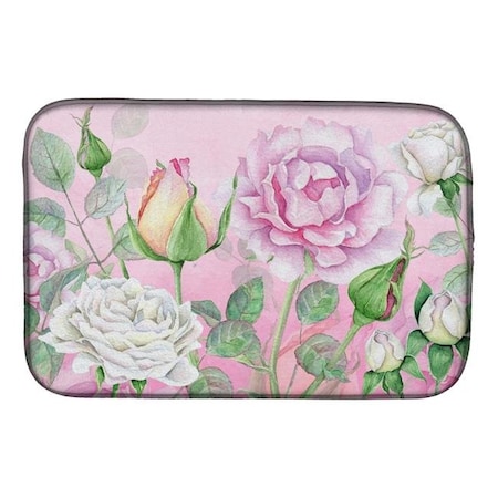 Carolines Treasures Carolines Treasures BB7447DDM Rose Garden Dish Drying Mat BB7447DDM